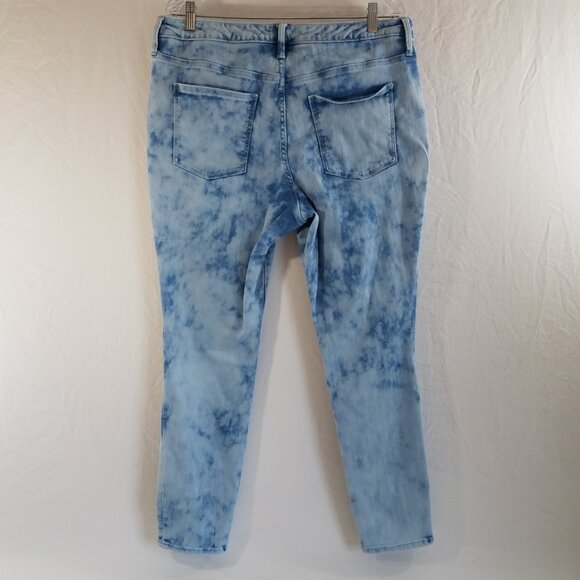 Universal Thread High Rise Skinny Jeans Ankle SIZE 16 Stretch Bleached Light Med - Picture 3 of 12